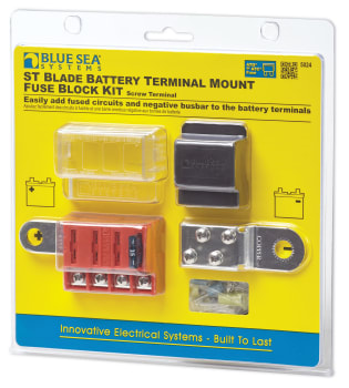 Batteriterminal m/ 4 sikr. og kobl.skinne (5024)