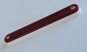 LED Lys Resolux 195, rødt glass 12 LED 24V