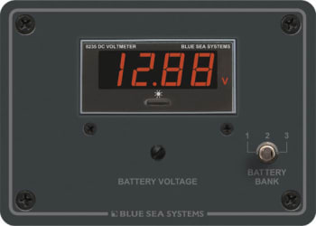 Digitalt Voltmeter 60V m/bryter+alu panel (8051)