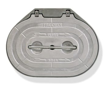 Aluminiumsluke Oval 15"x24" Hengslet A-K