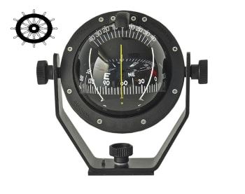 Kompass brakett SOLAS 100mm helning konisk sort