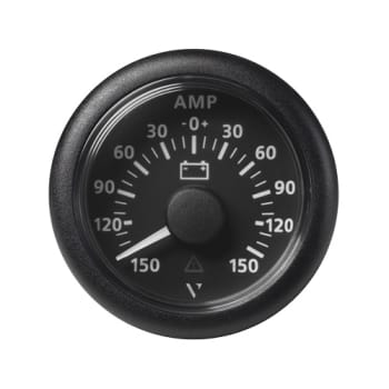 Amperemeter 150A 12/24V sort ViewLine