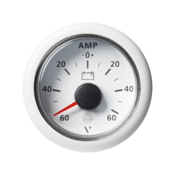 Amperemeter 60A 12/24V hvit ViewLine