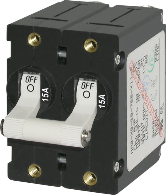 Automatsikring 15A 2 polet hvit (7235)
