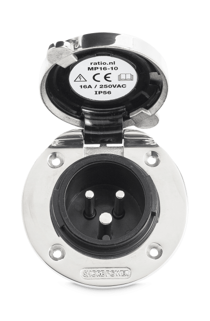 Støpsel for landstrøm 16A rustfritt