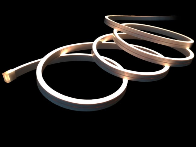 Fleksibel neon LED strip for innfelling 12V 1m IP68 3100k