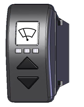 Bryter CT42P for to vindusviskermotorer 85W