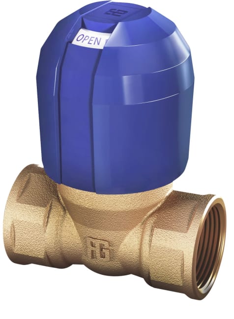 Kuleventil - bronse med håndtak i termoplast