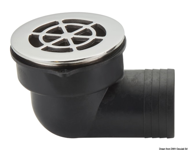 Dreneringsventil/sluk 2" 90 plast