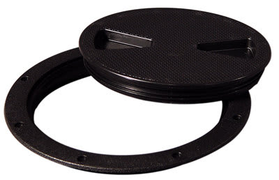 Dekksluke kraftig Ø195/255mm sort
