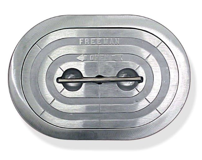 Aluminiumsluke Oval 12"x18" Lift-Out A-C