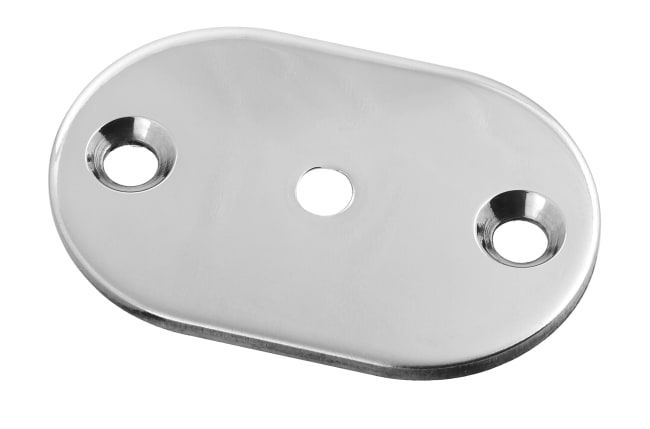 Festeplate for håndtak m/1 bolt og 2 skruer