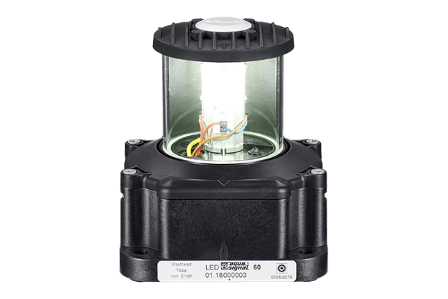 Serie 60 Mast 225° 24V hvitt lys sort hus