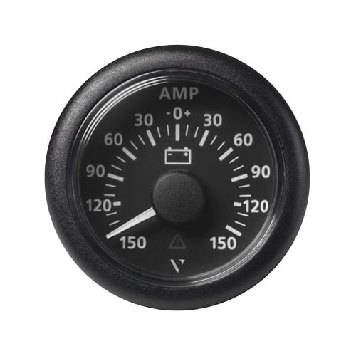 Amperemeter 150A 12/24V sort ViewLine