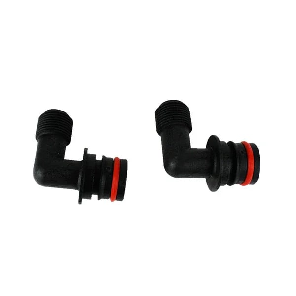 Hurtigkobling 2 x 90°  3/8" BSP