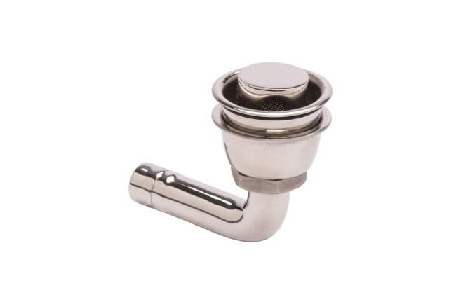 Tanklufting vinkel med kopp SS316