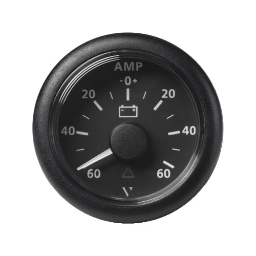 Amperemeter 60A 12/24V sort ViewLine