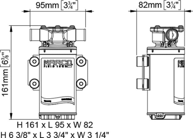 Impellerpumpe UP1-J 12V 28L/min