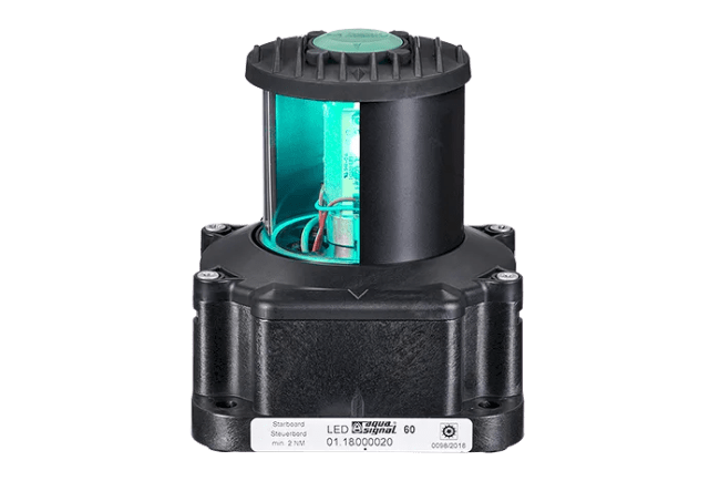 Serie 60 Styrbord 24V grønn sort hus