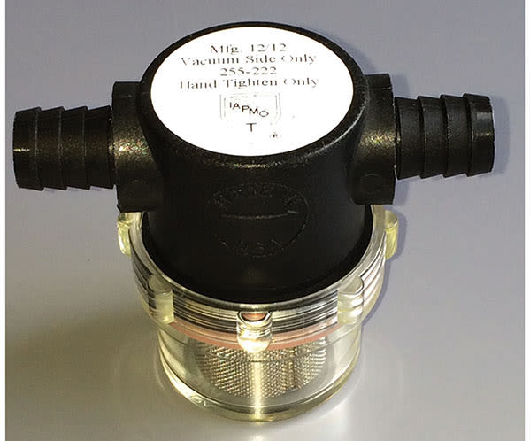 Vannfilter in-line på slangen 1/2"