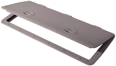 Dekksluke kraftig 762x330mm grå