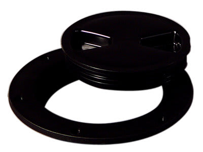 Dekksluke kraftig Ø100/152mm sort