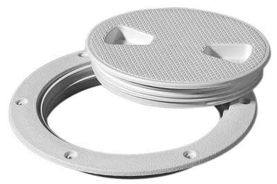 Dekksluke kraftig Ø144/205mm hvit