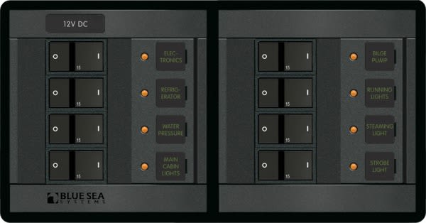 Automatsikringspanel 8 kurser horisontal