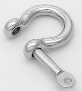 H-sjakkel AISI 318, låst pinne, 6 mm