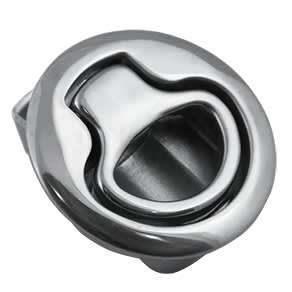 Rund luke/skaplås med lås Sort 2-7mm