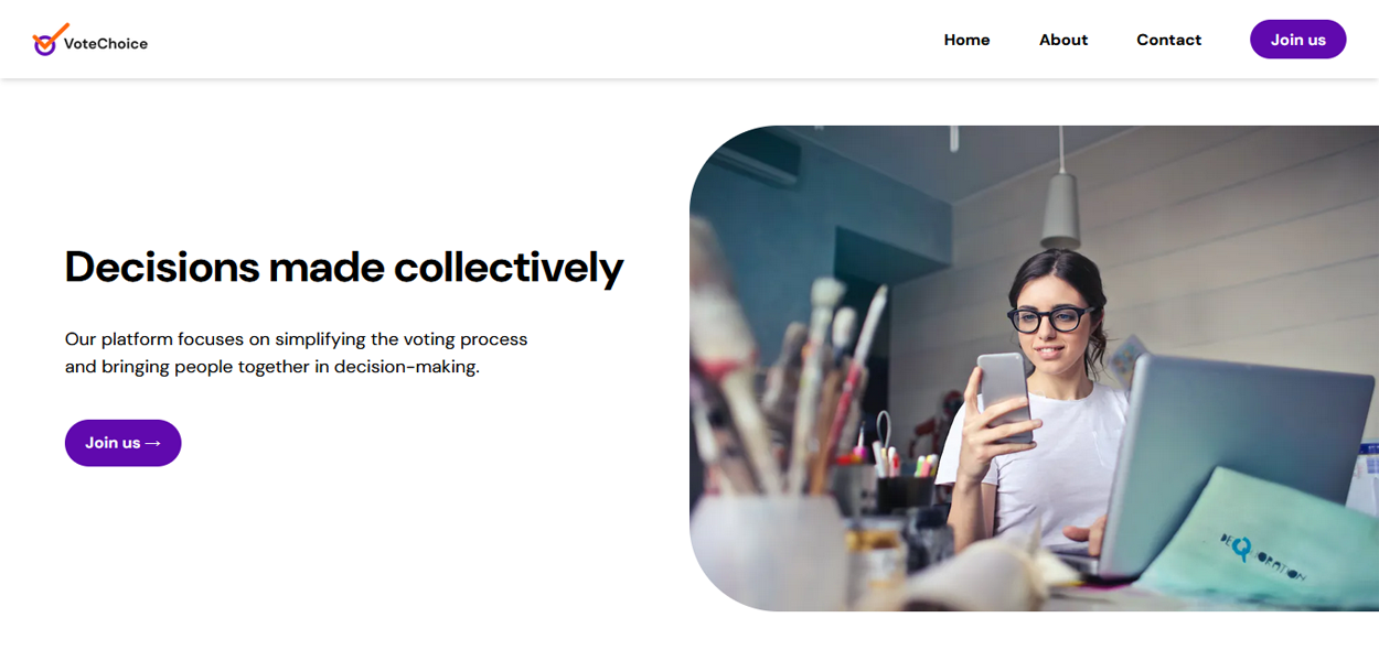 Preview of VoteChoice website