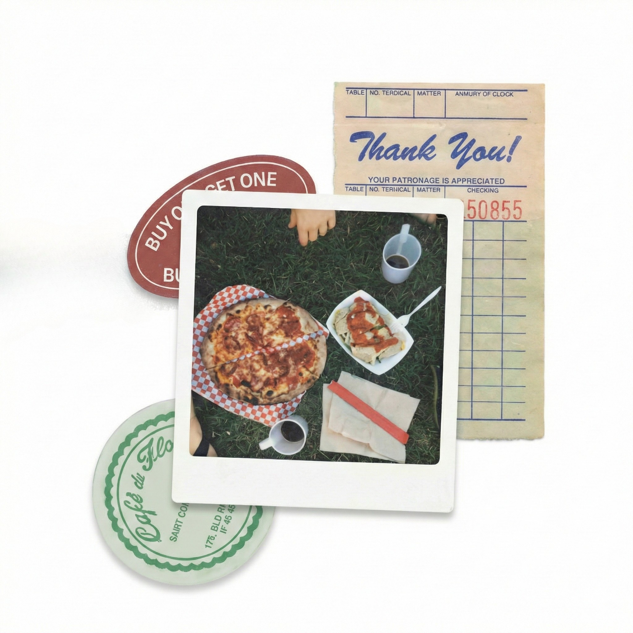 Burger and drink meal