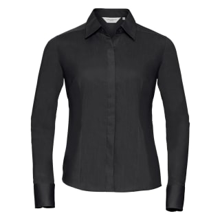 Russell Athletic Collection Ladies Long Sleeve Fitted Poplin Shirt