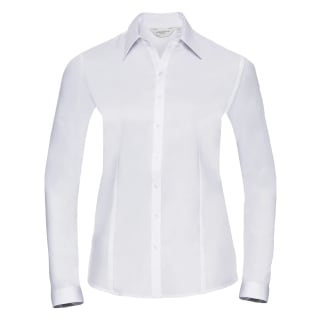 Russell Athletic Collection Ladies Long Sleeve Herringbone Shirt