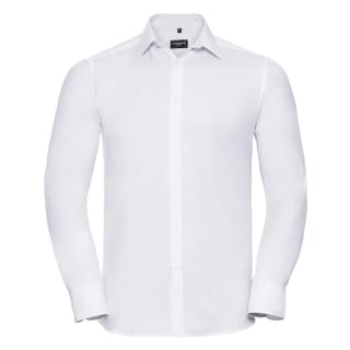 Russell Athletic Collection Long Sleeve Herringbone Shirt