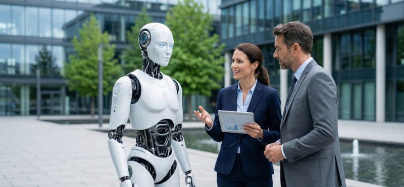 AI-powered recruiting process illustration