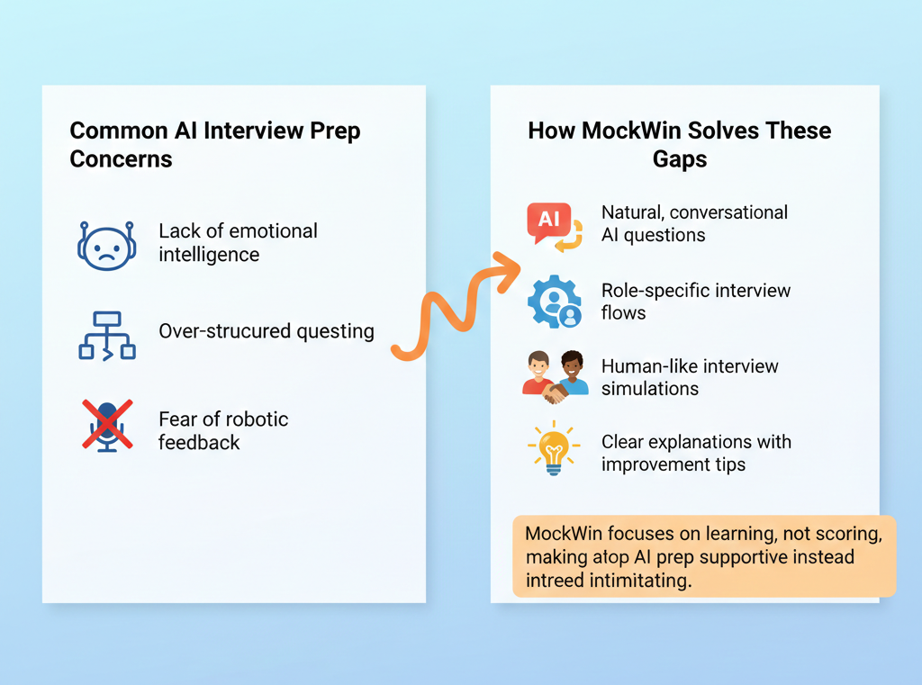 Interview prep comparison graphic