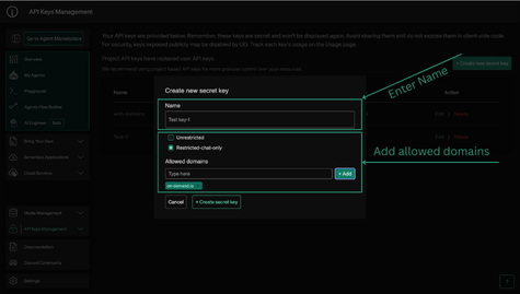 Enter API Key Name