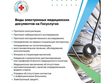 Виды электронных медицинских документов на Госуслугах