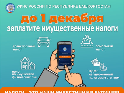 Заплатите налоги не позднее 1 декабря