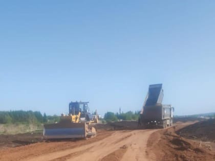 В Янаульском районе появилась временная объездная дорога, свазанная со строительством трассы М-12