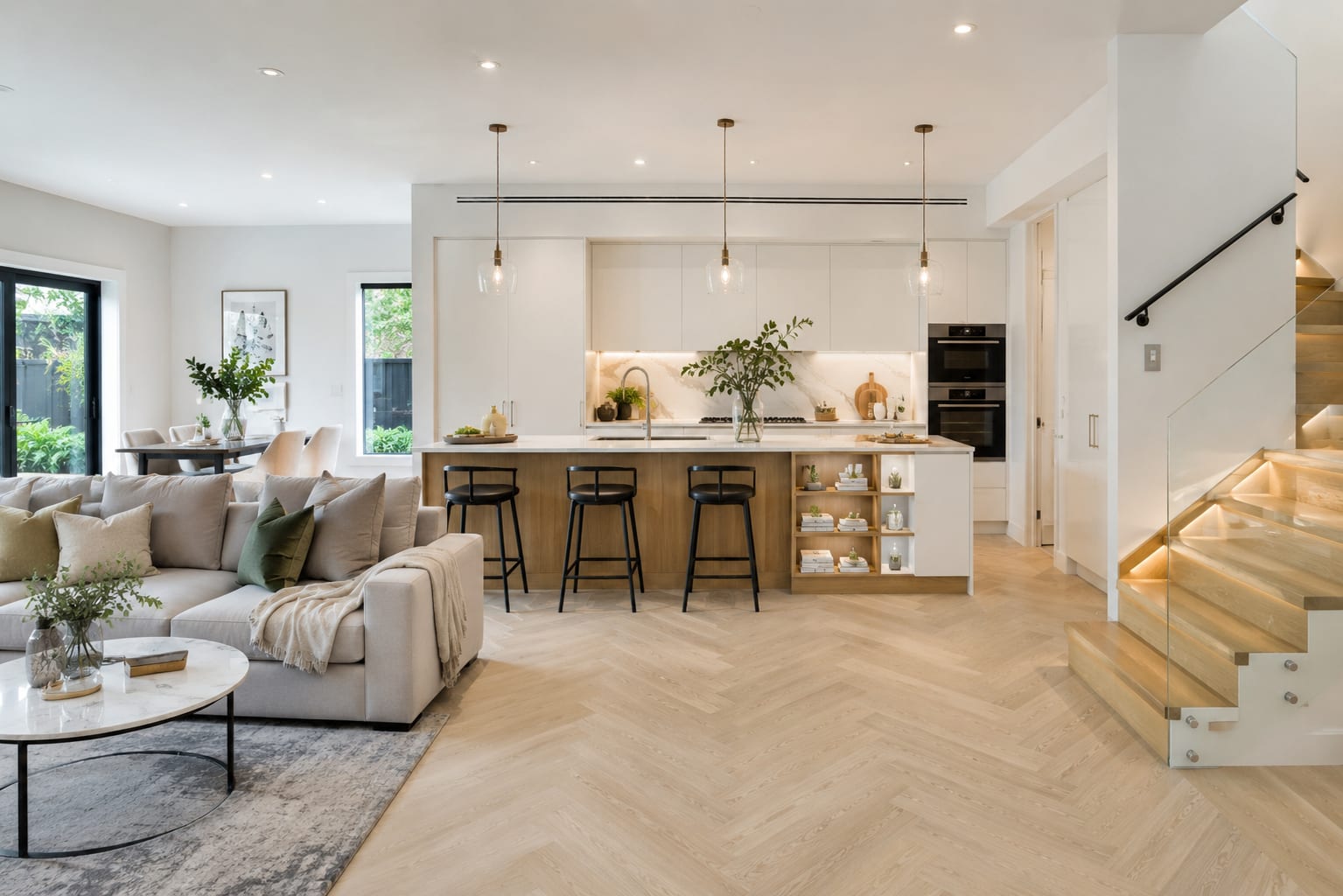 Residential renovation completed interior