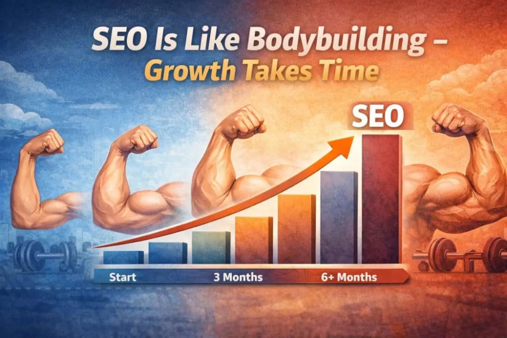 SEO Is Like Bodybuilding: Why Growth Takes Time? logo