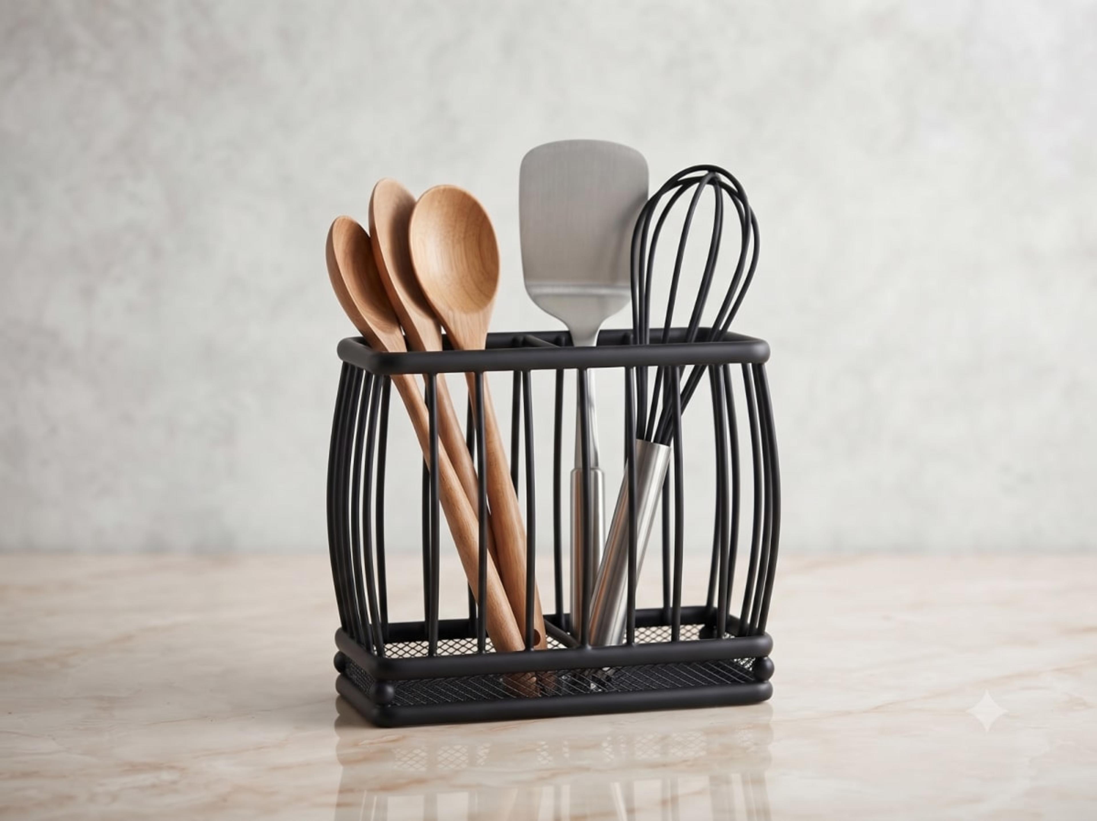 Spoon Stand Golden/Black Big