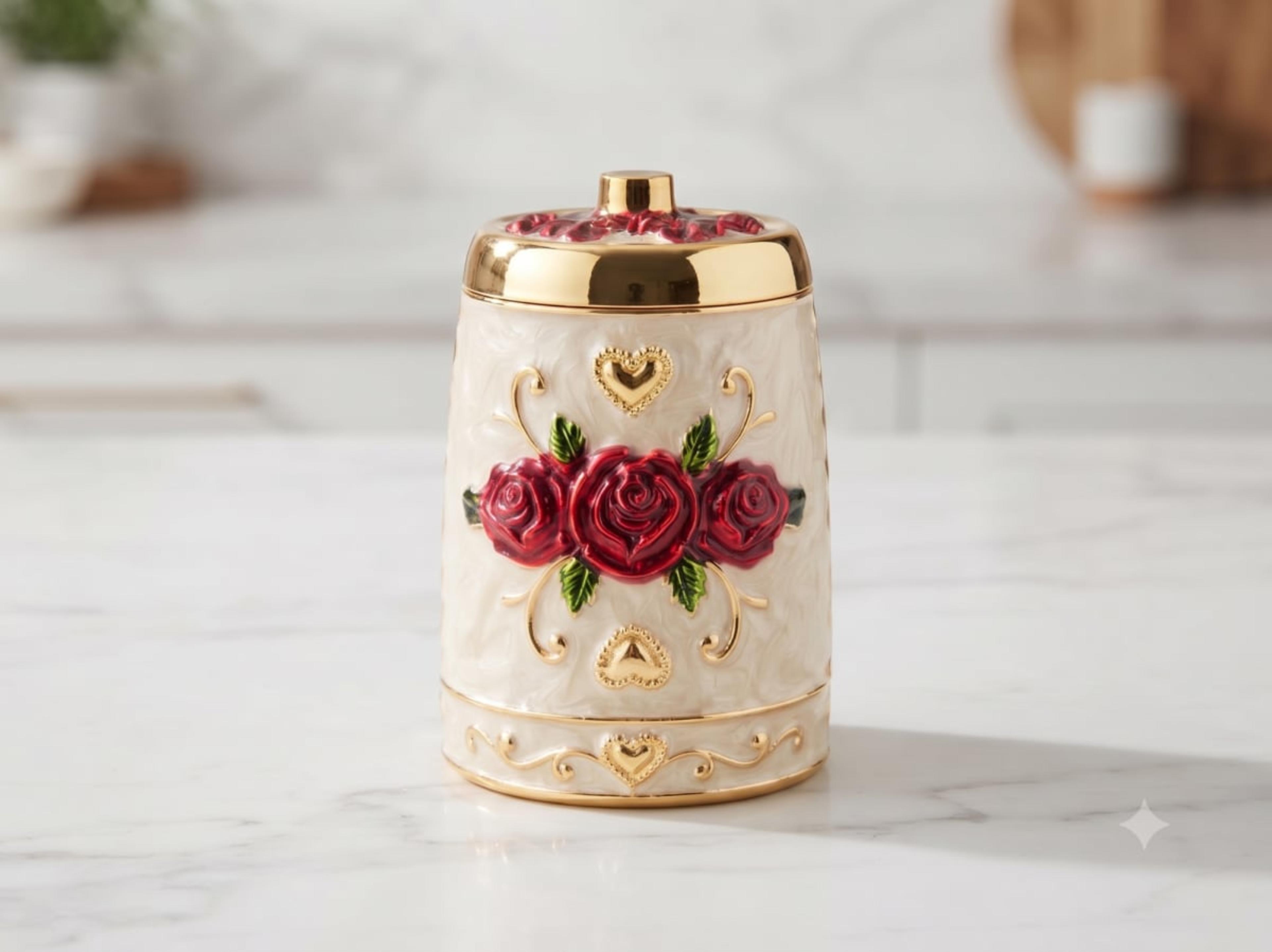 Tooth Pick Holder Golden Bottom