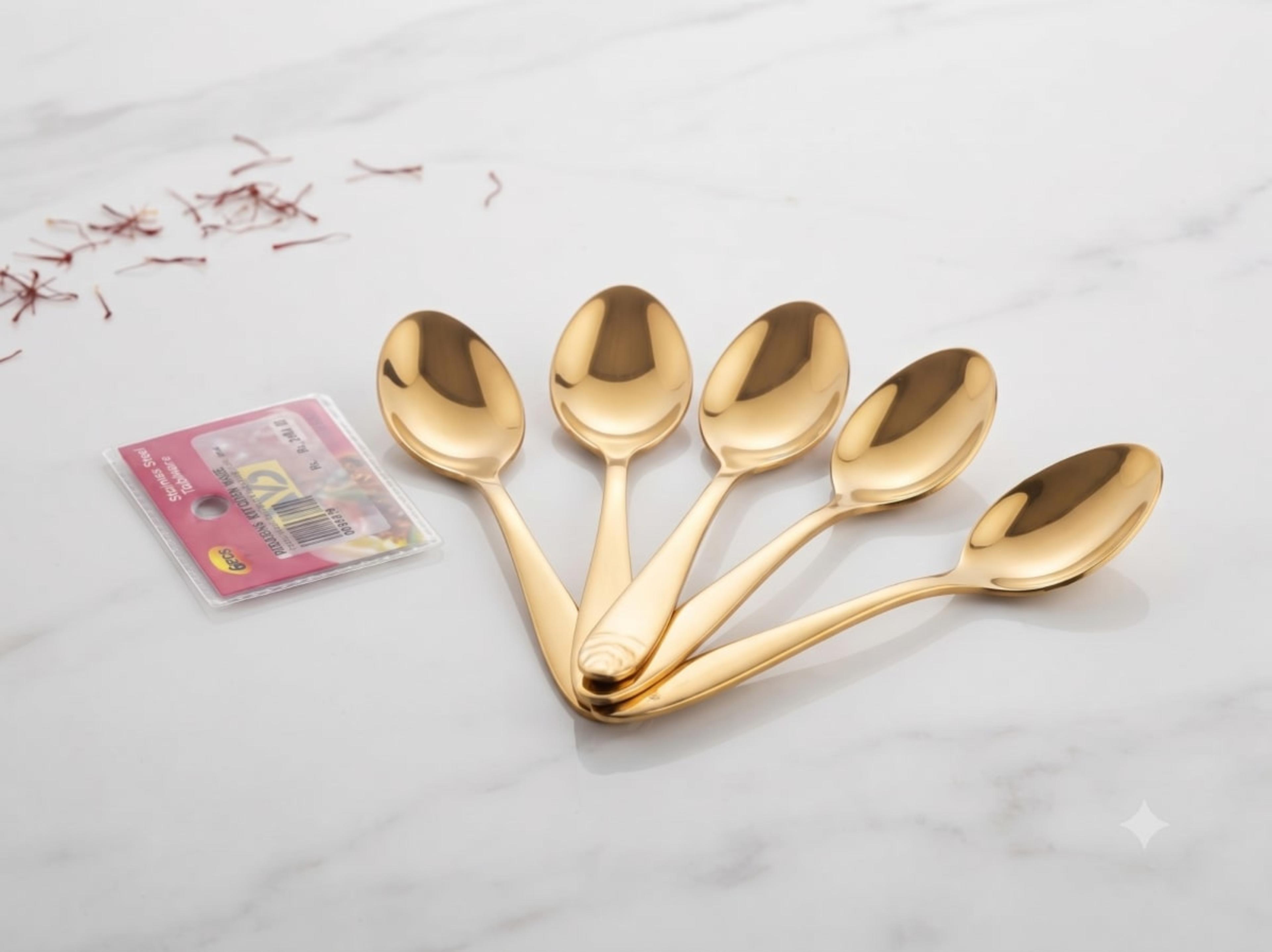 Tea Spoon Simple Golden