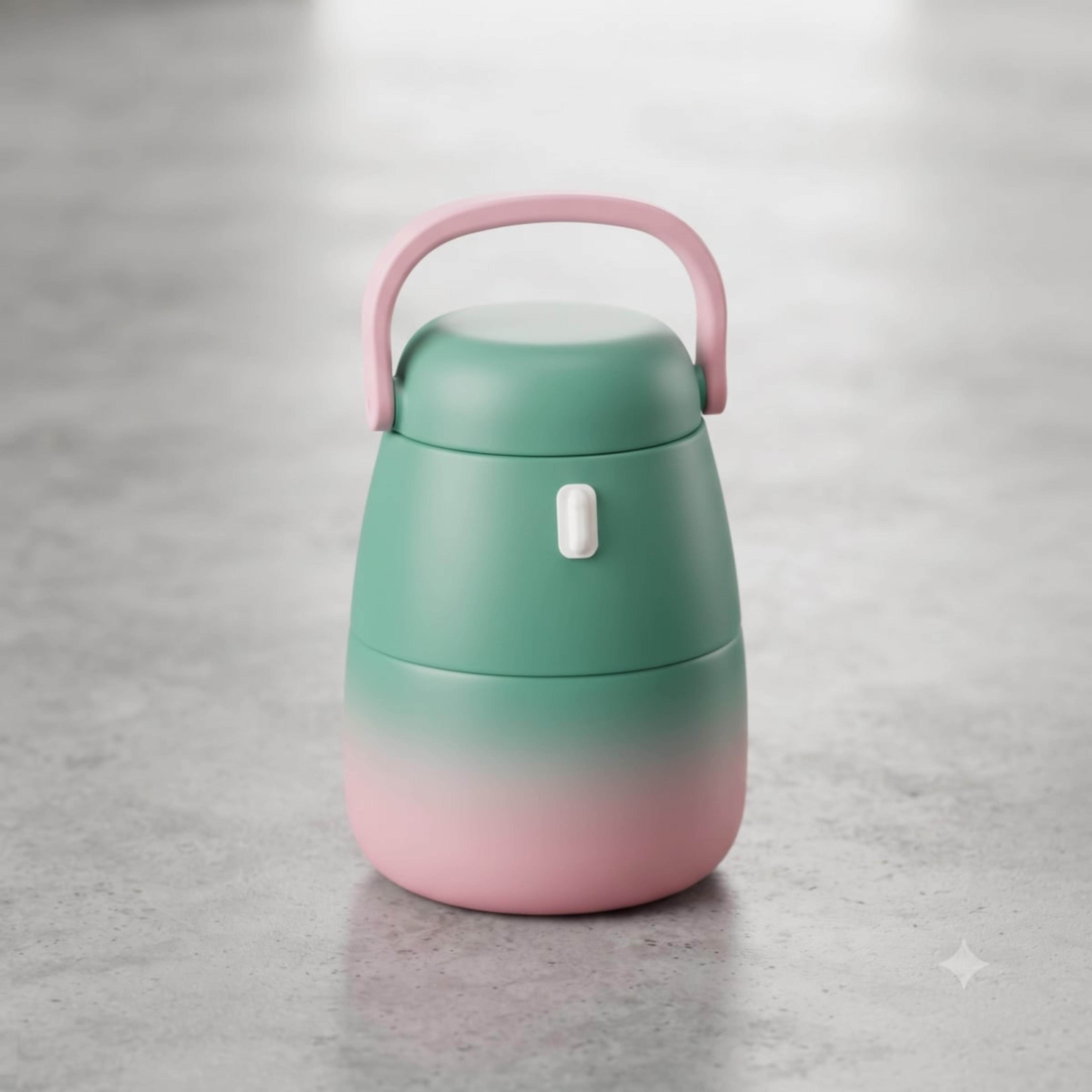 Water Bottle Plastic Oval Happy Baby