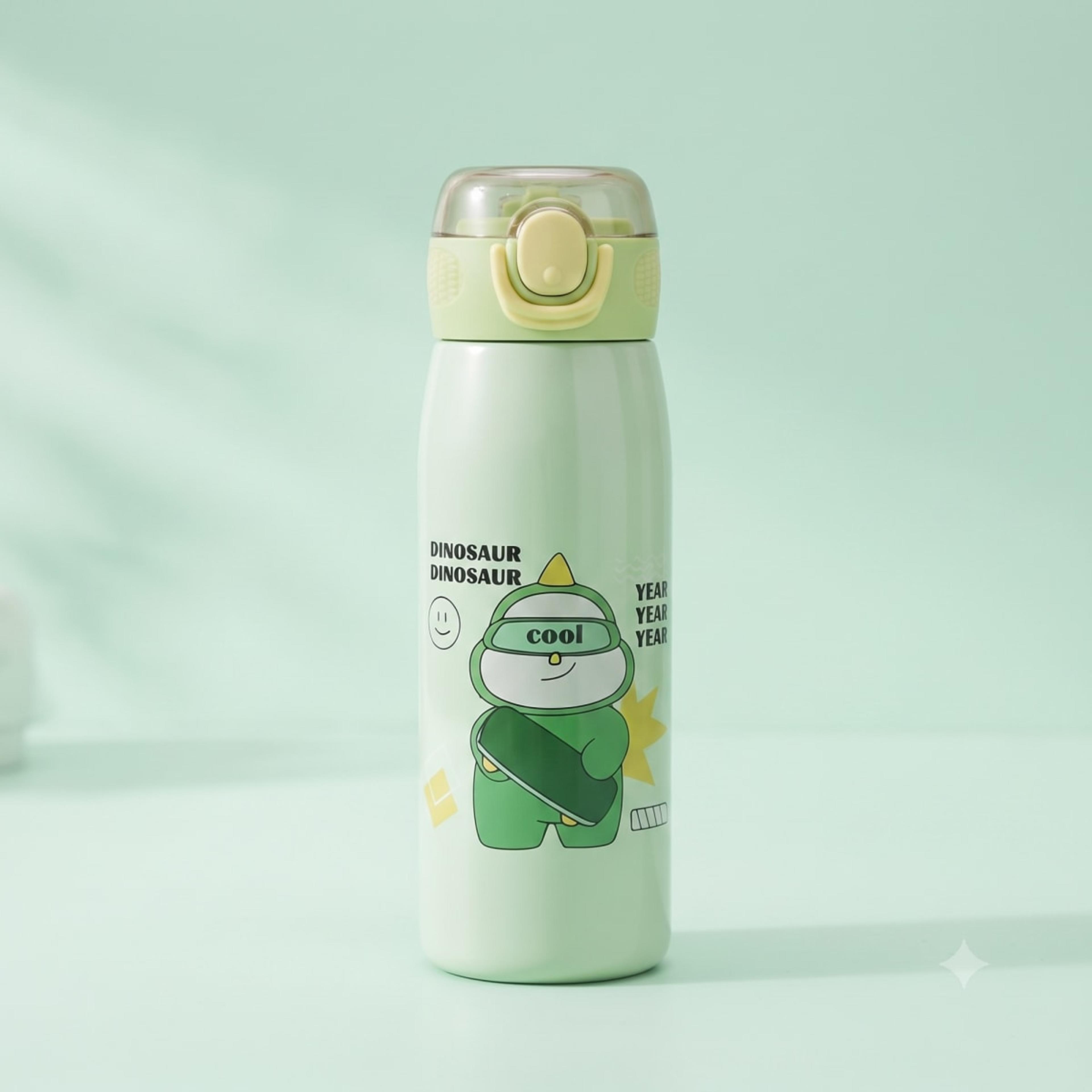 Water Bottle Steel 620Ml Dino