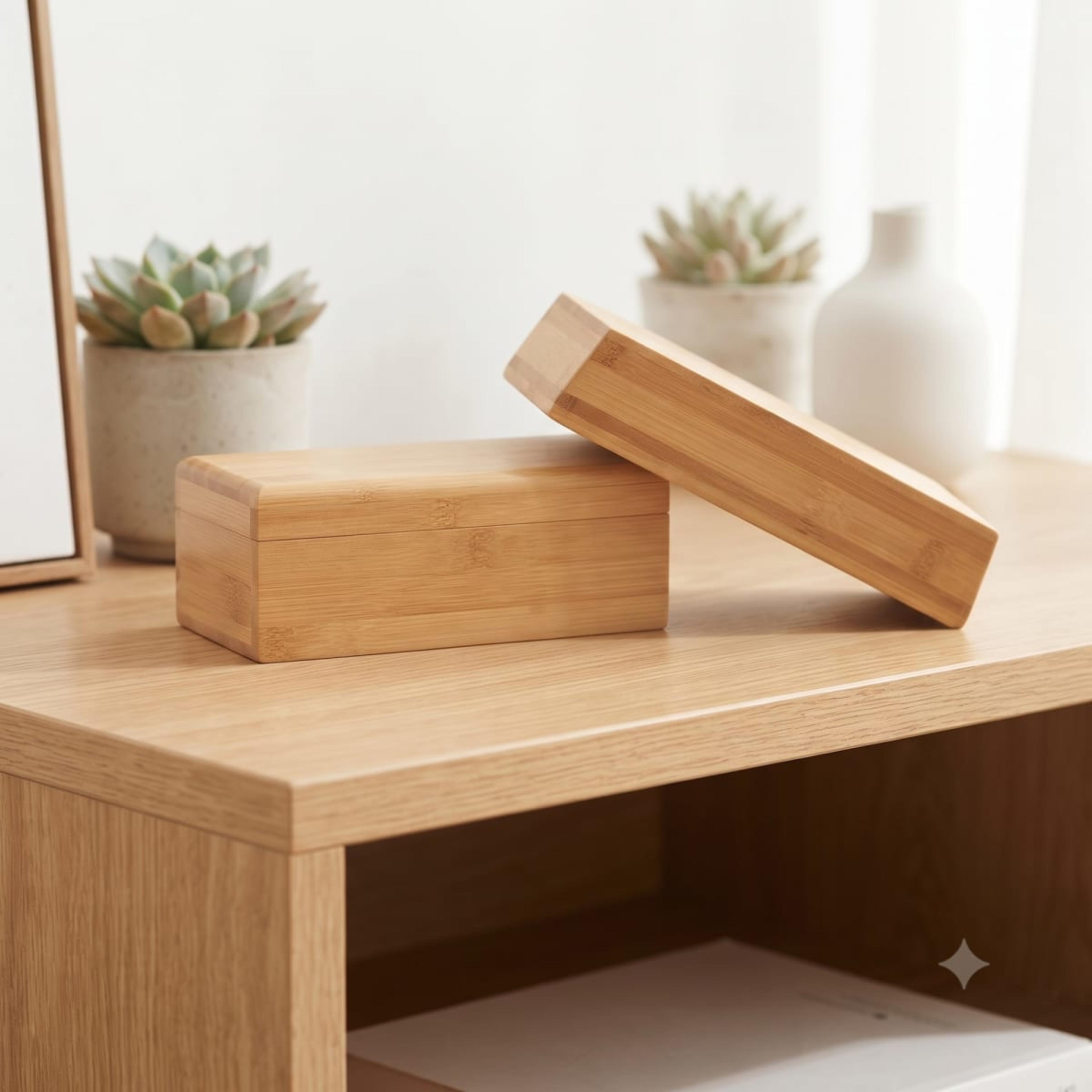 Tissue Box Wood Square