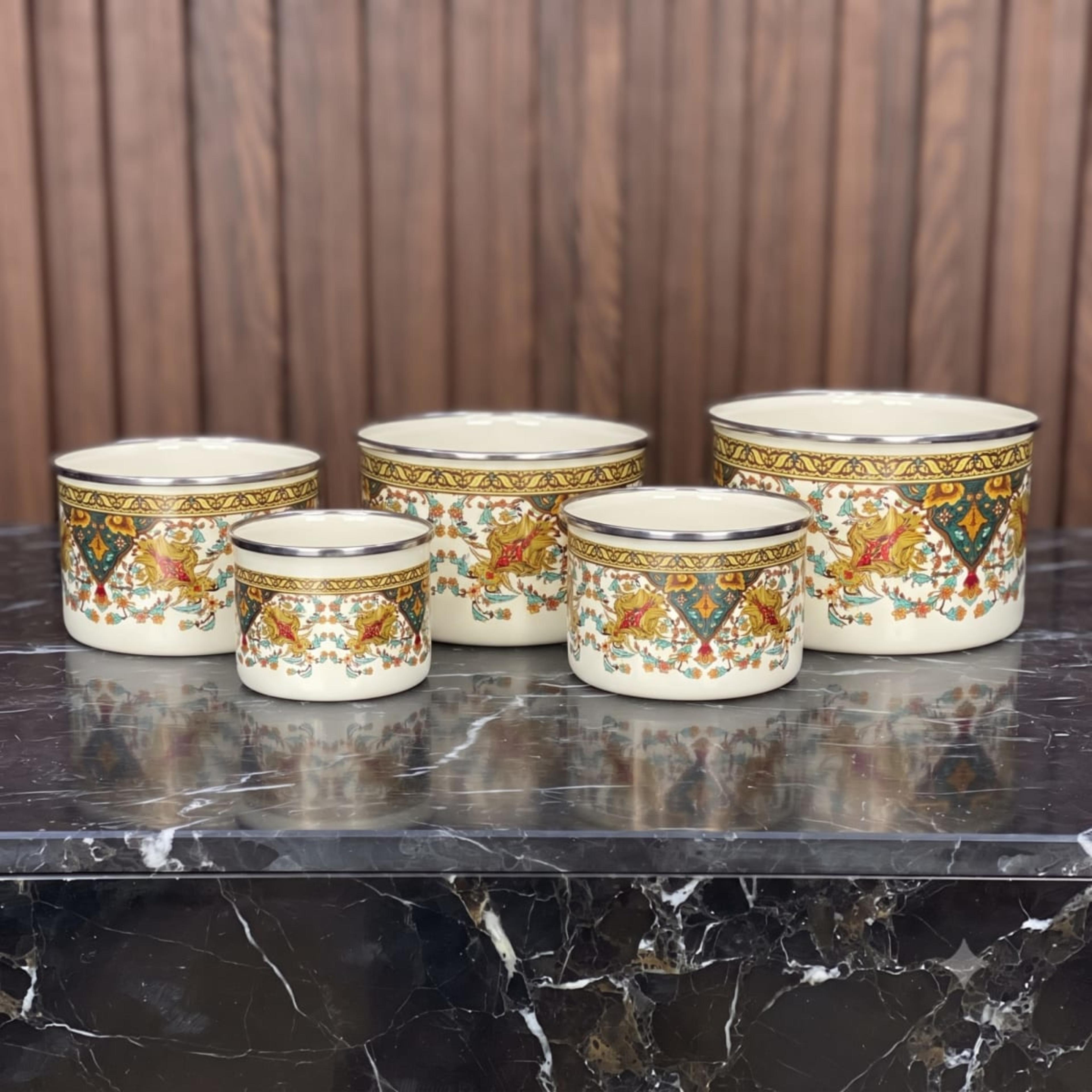 Tam Chini Print 5 Piece Bowls
